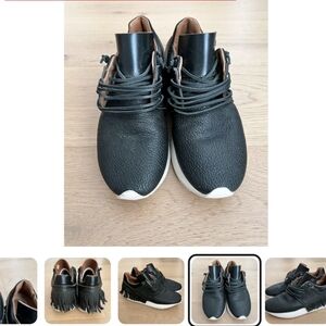 Black leather Esseutesse sneakers